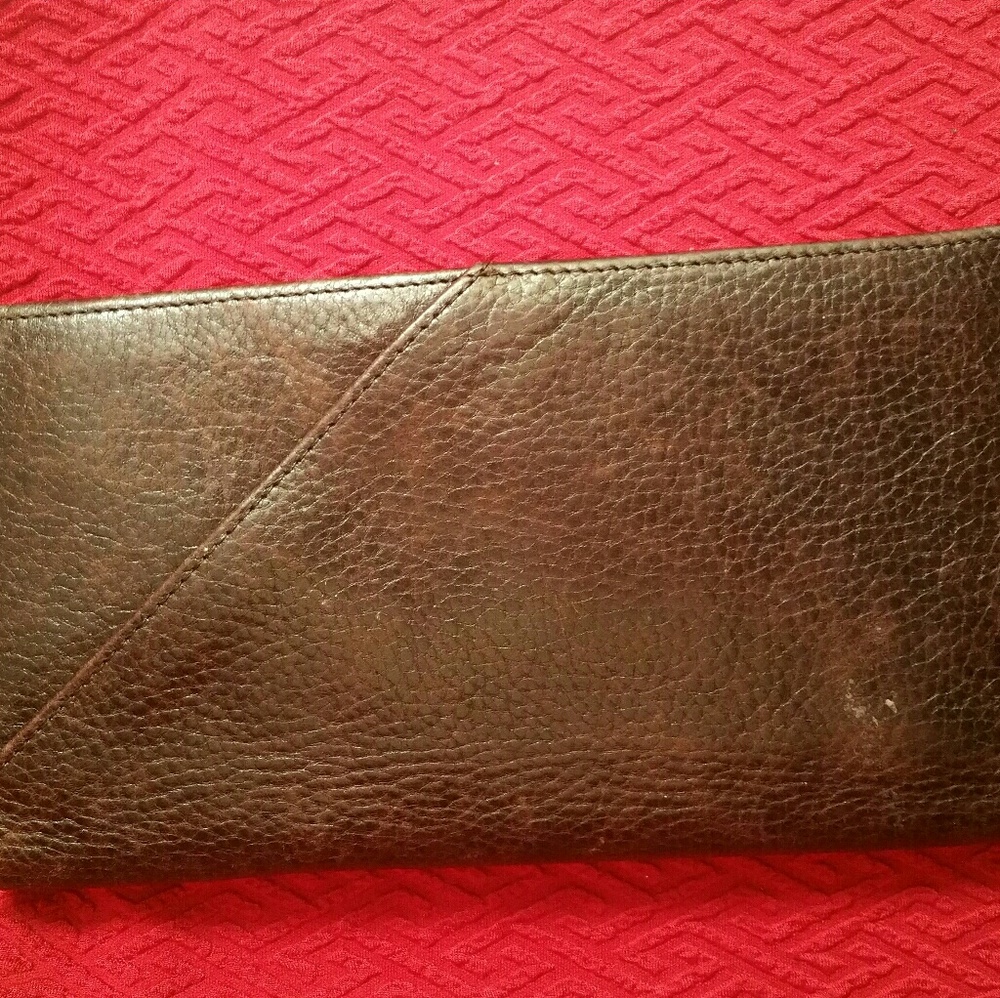Leather passport wallet